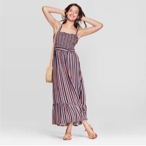 Universal Thread Striped Smocked Maxi Dress